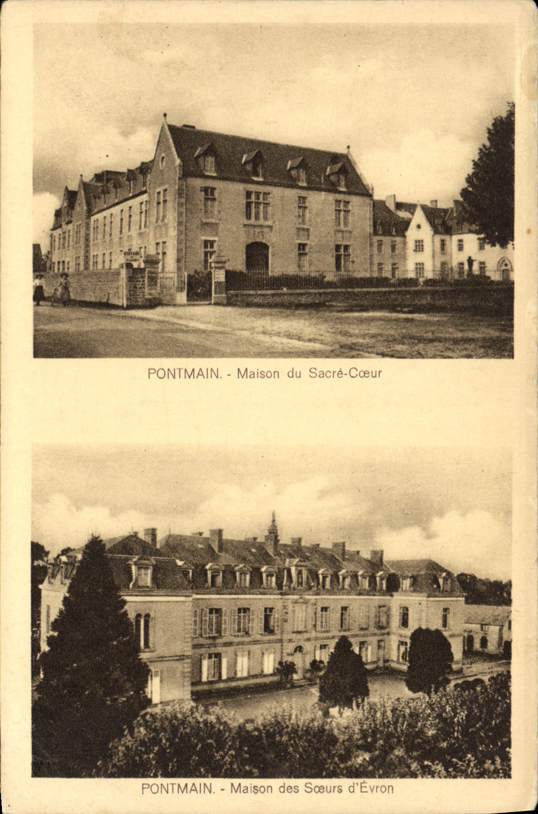CPA Pontmain Maison du Sacre Coeur Maison des soeurs d'Evron 
