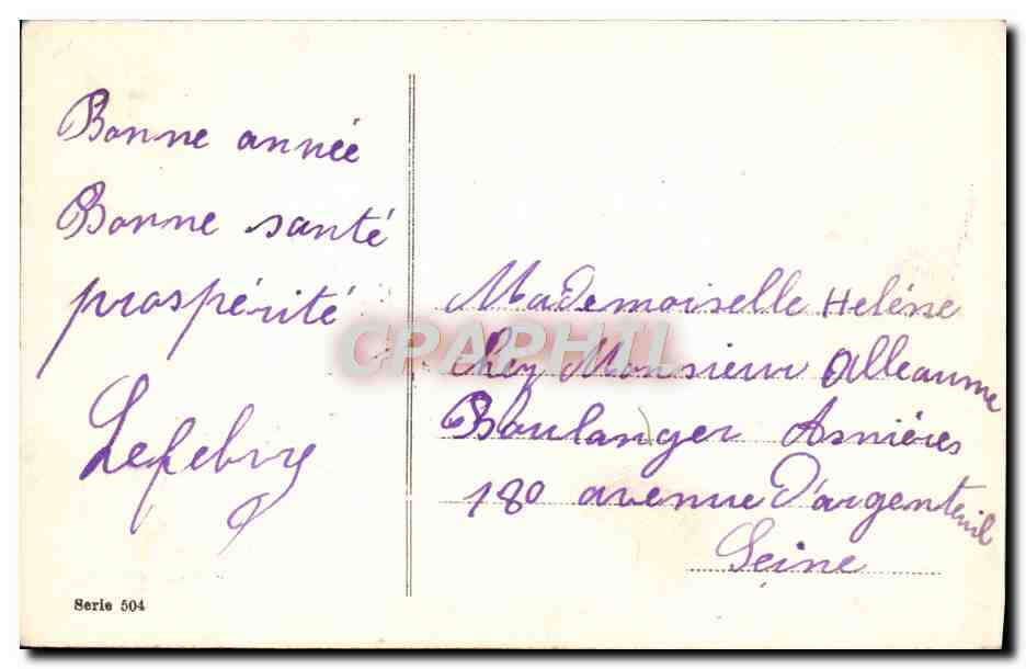 CPA Fantaisie Enfant Cochon Porc  — Verso