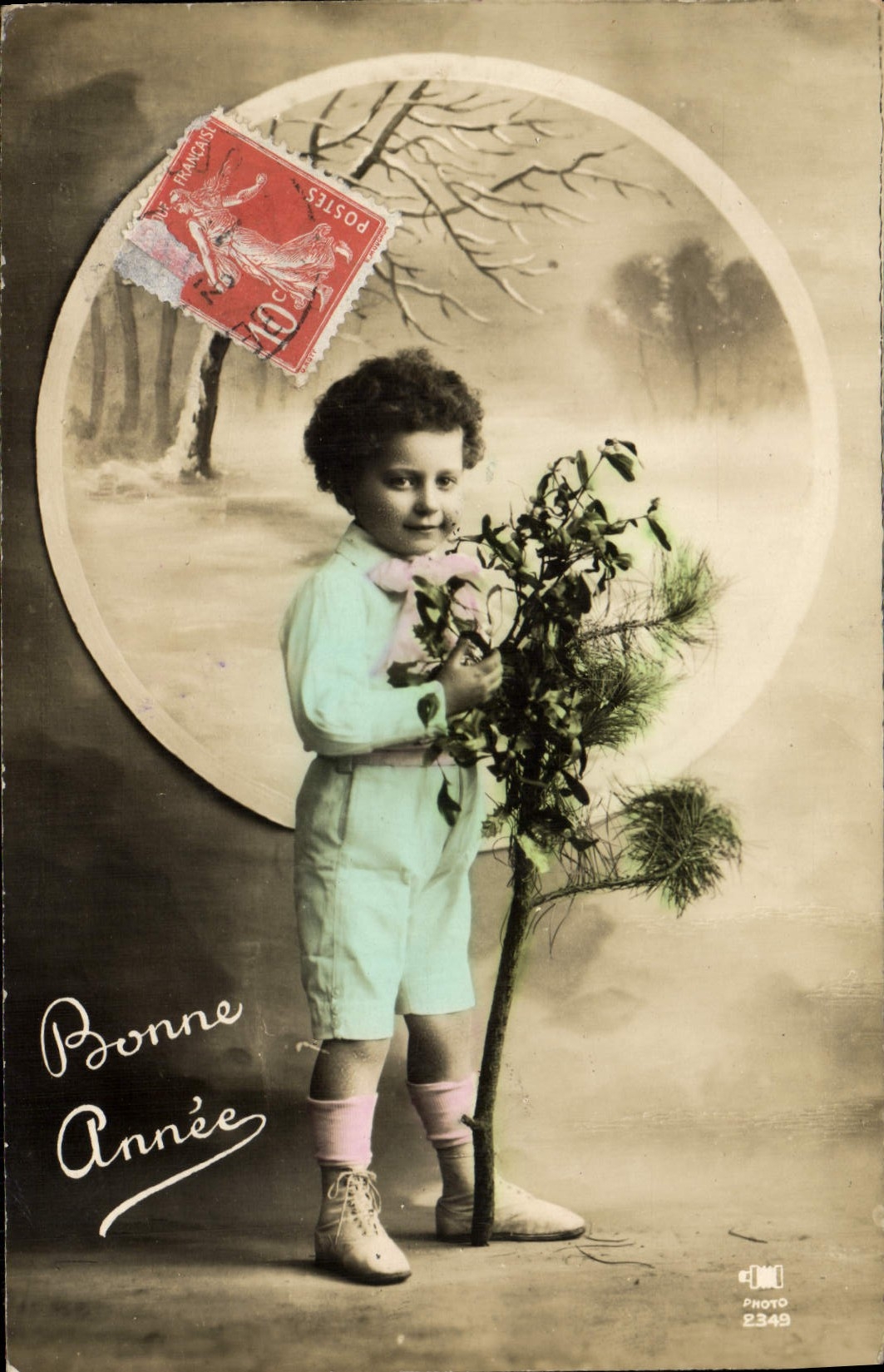 CPA Fantaisie Enfant Bonne Annee