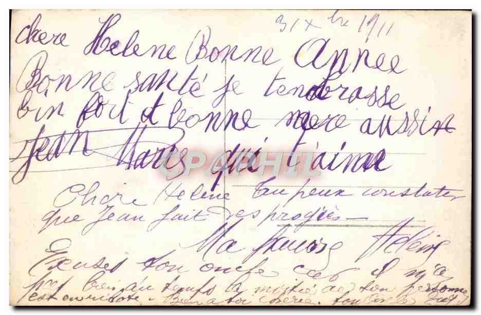 CPA Fantaisie Enfant Bonne Annee — Rückseite