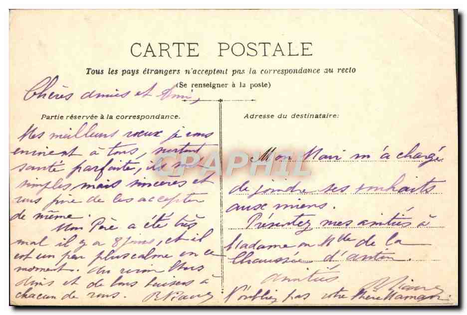 CPA Fantaisie Femme — Verso