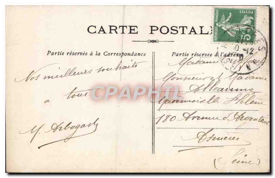 CPA Fantaisie Enfant Bonne Annee — Verso