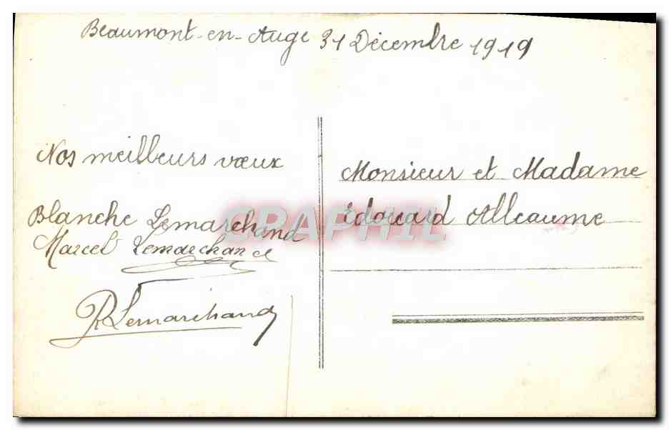 CPA Fantaisie Bonne Annee — Verso