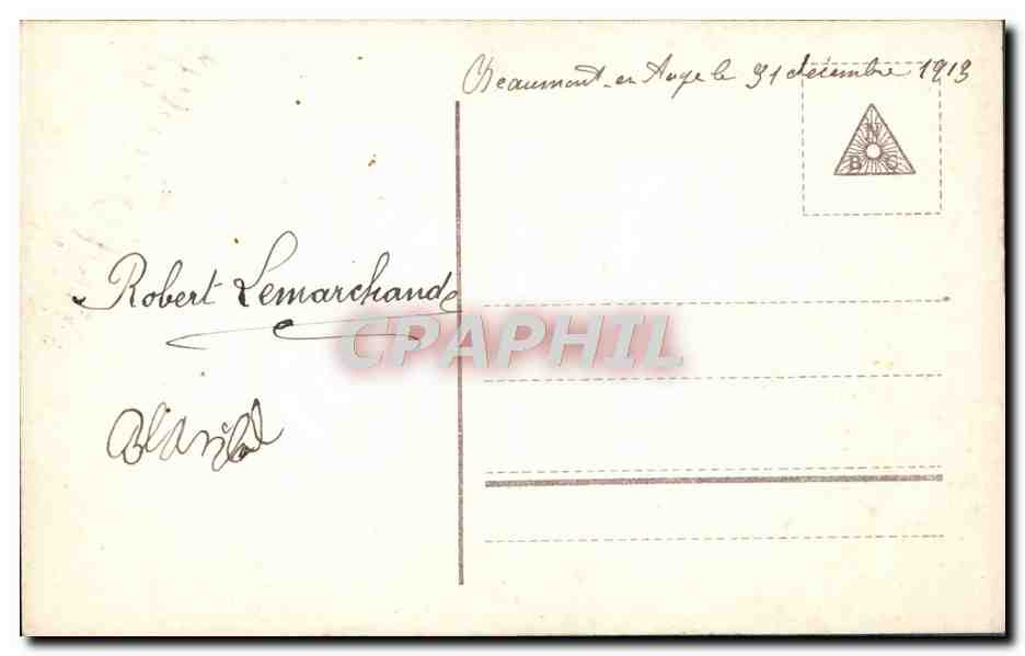 CPA Fantaisie Enfants Bonne Annee — Verso
