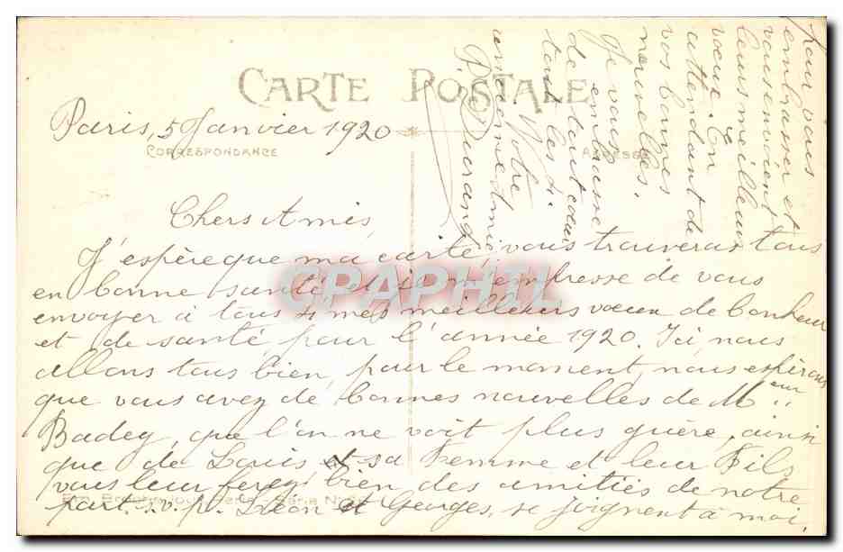 CPA Fantaisie Bonne Annee — Verso