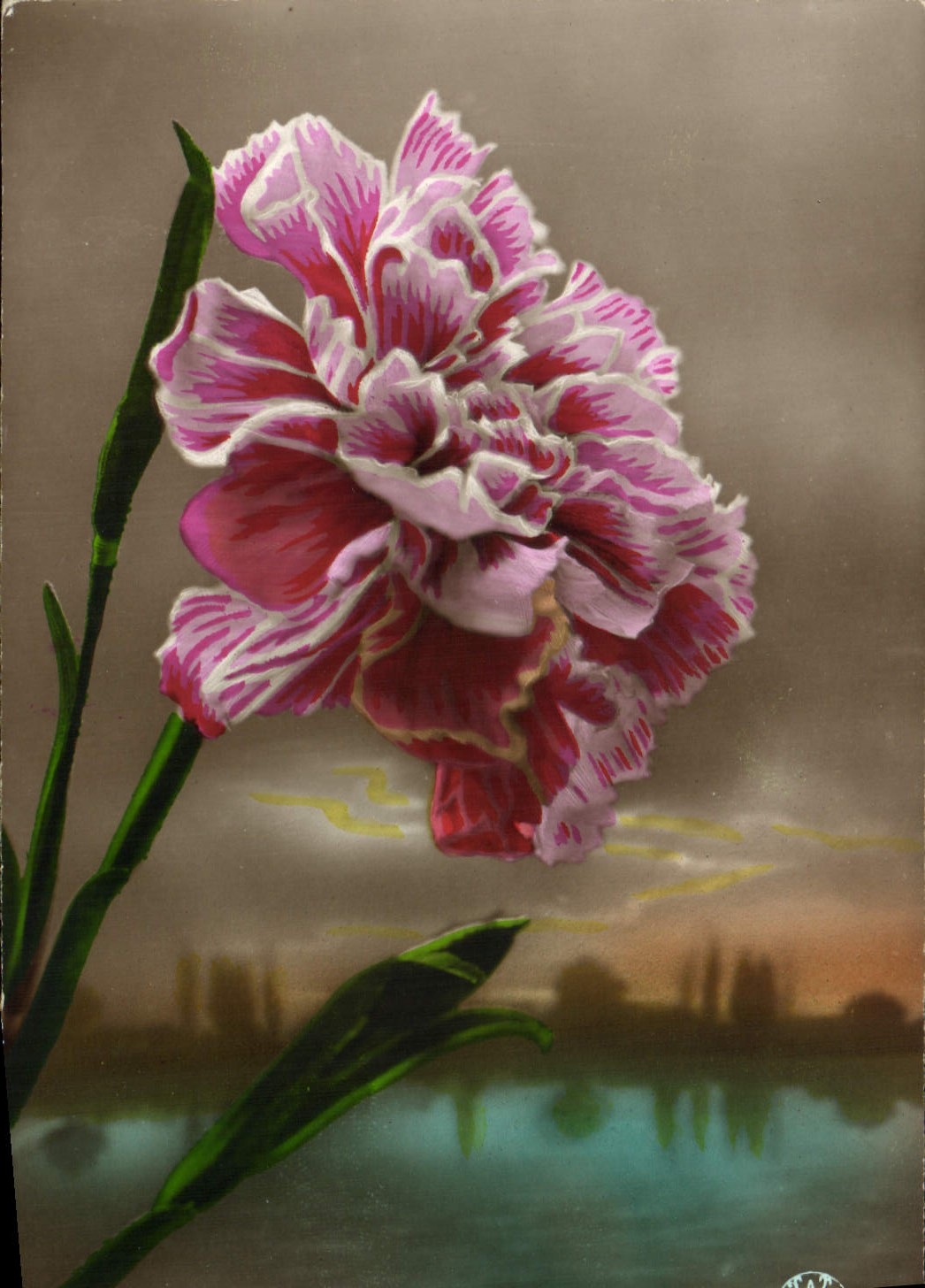 CPA Fantaisie Fleur