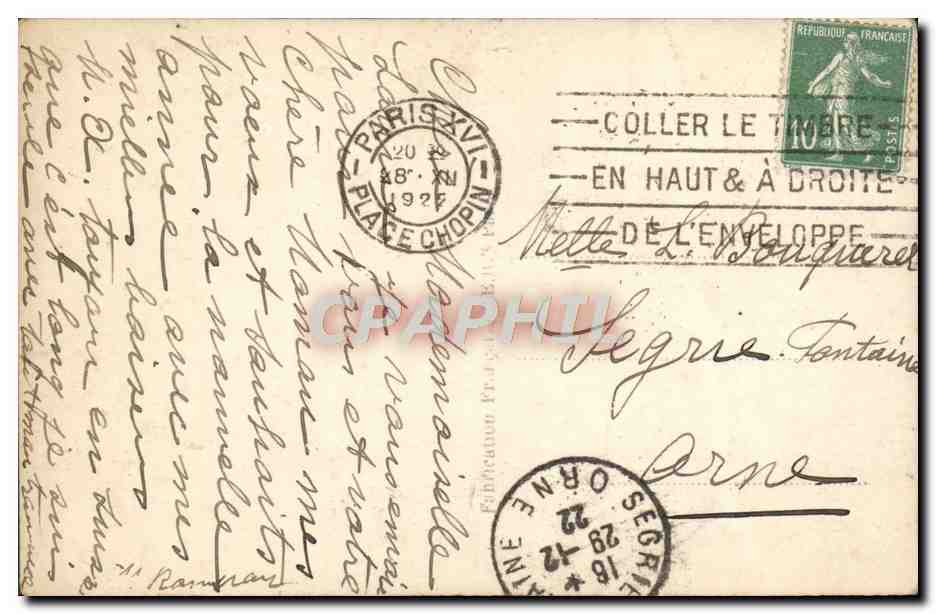 CPA Fantaisie Enfant — Rückseite