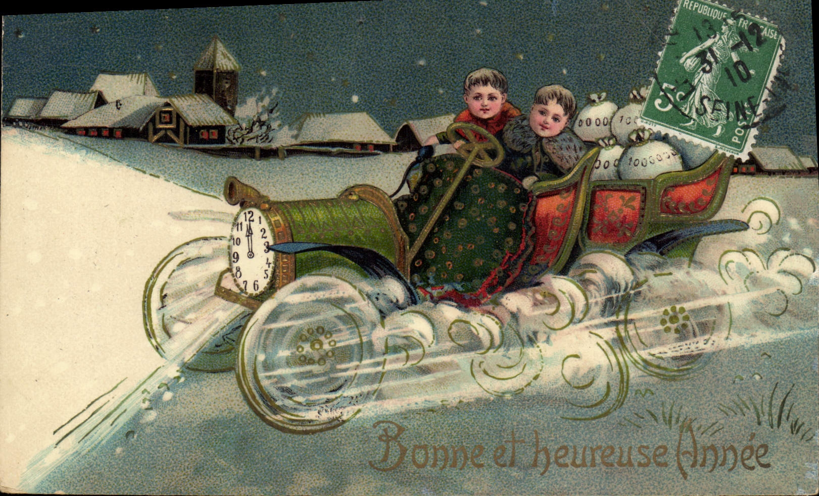CPA Fantaisie Enfant Automobile 