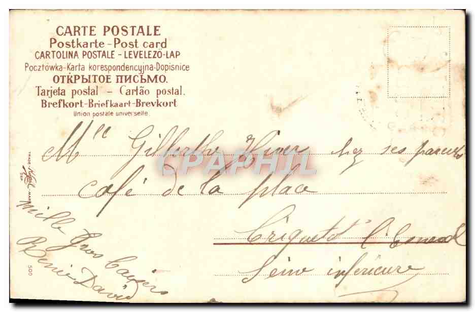 CPA Fantaisie Fleurs  — Rückseite