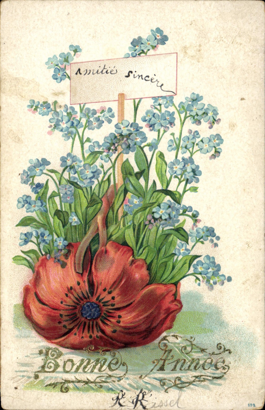 CPA Fantaisie Fleurs