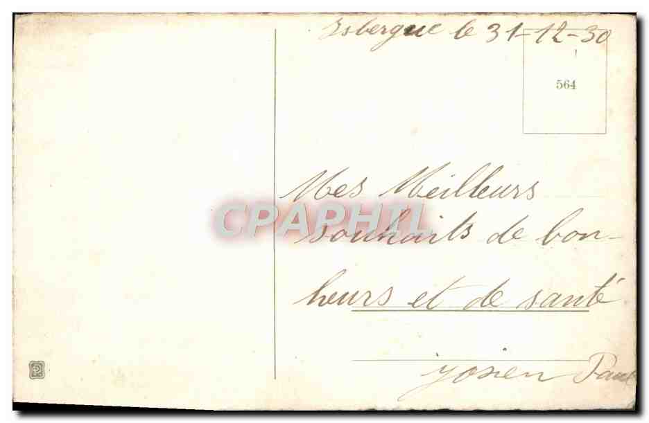 CPA Fantaisie Fleurs Fer a cheval — Verso