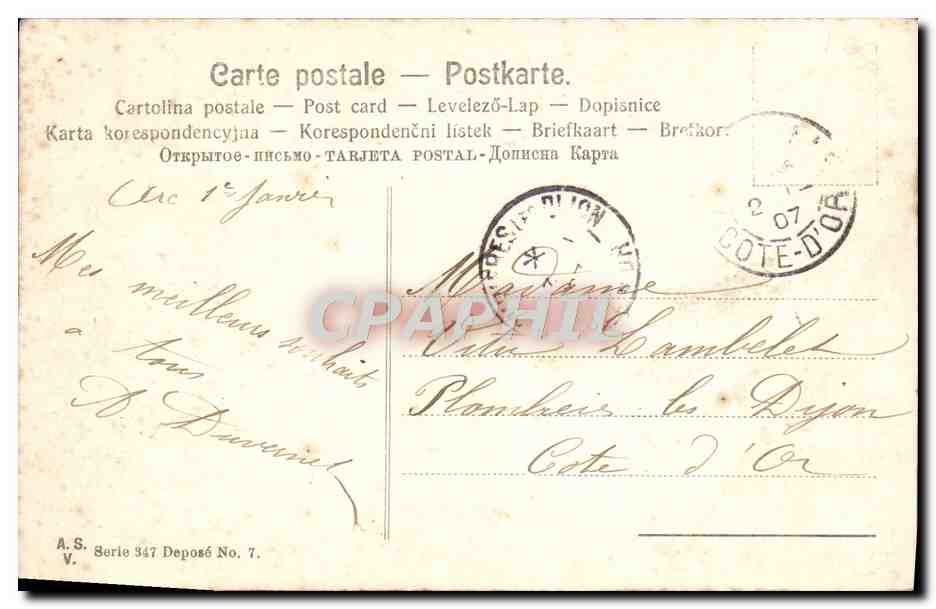 CPA Fantaisie Femmes — Rückseite