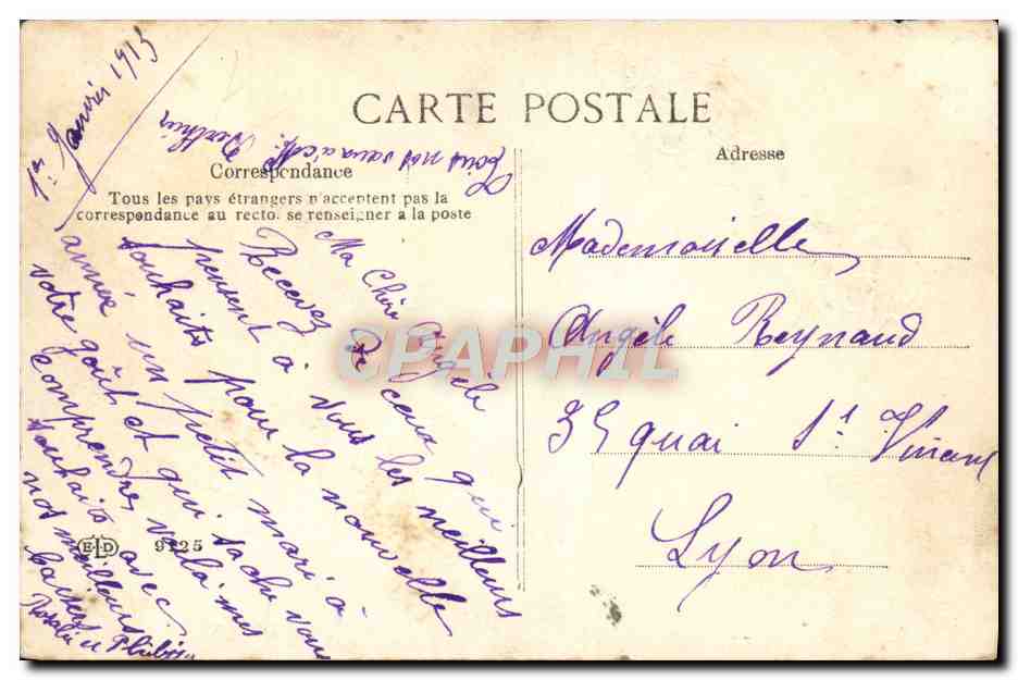 CPA Fantaisie Bonne annee — Rückseite