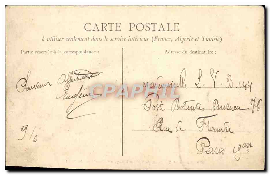 CPA Reims Tombeau de l'abbe Miroy au cimetiere du Nord — Rückseite