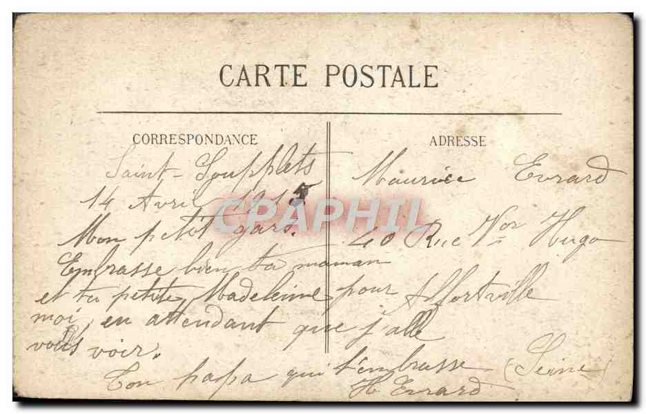 CPA Effet du bombardement allemand a Paris Reims Militaria — Back