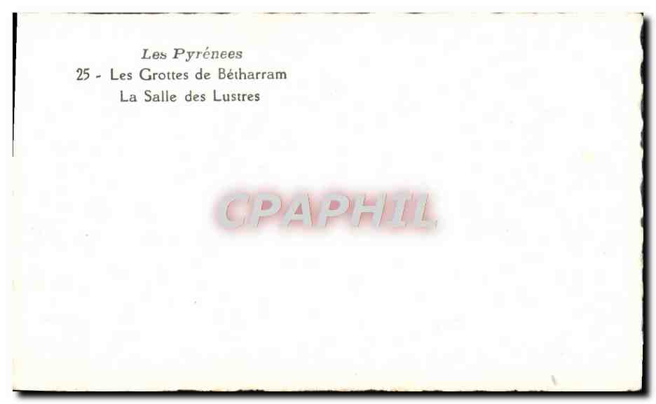 CPM Les grottes de Betharram La salle des Lustres — Rückseite