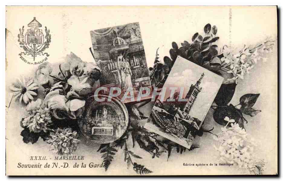 CPA Marseille Souvenir de ND de la GArde
