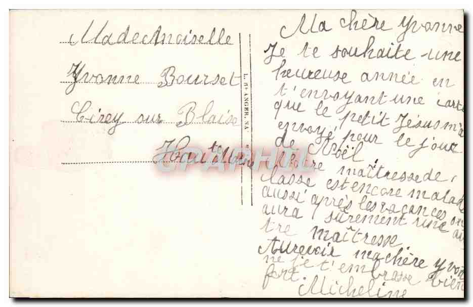 CPA Fantaisie Bonne annee — Rückseite