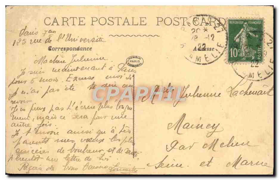 CPA Fantaisie Bonne annee — Back