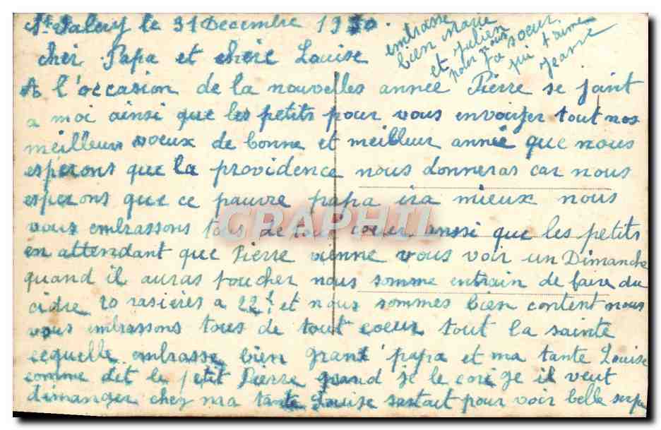 CPA Fantaisie Bonne annee Fer a cheval — Verso