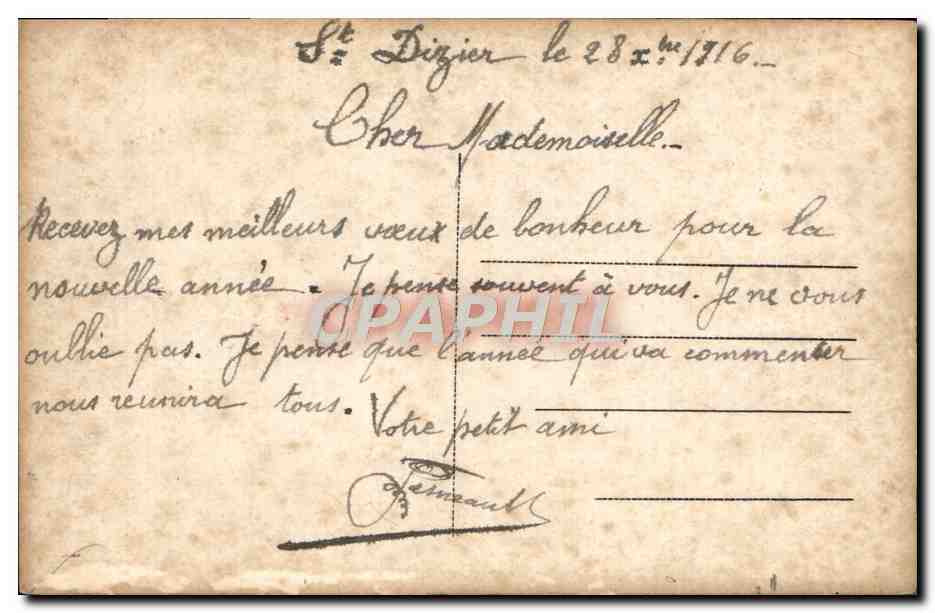 CPA Fantaisie Bonne annee — Rückseite
