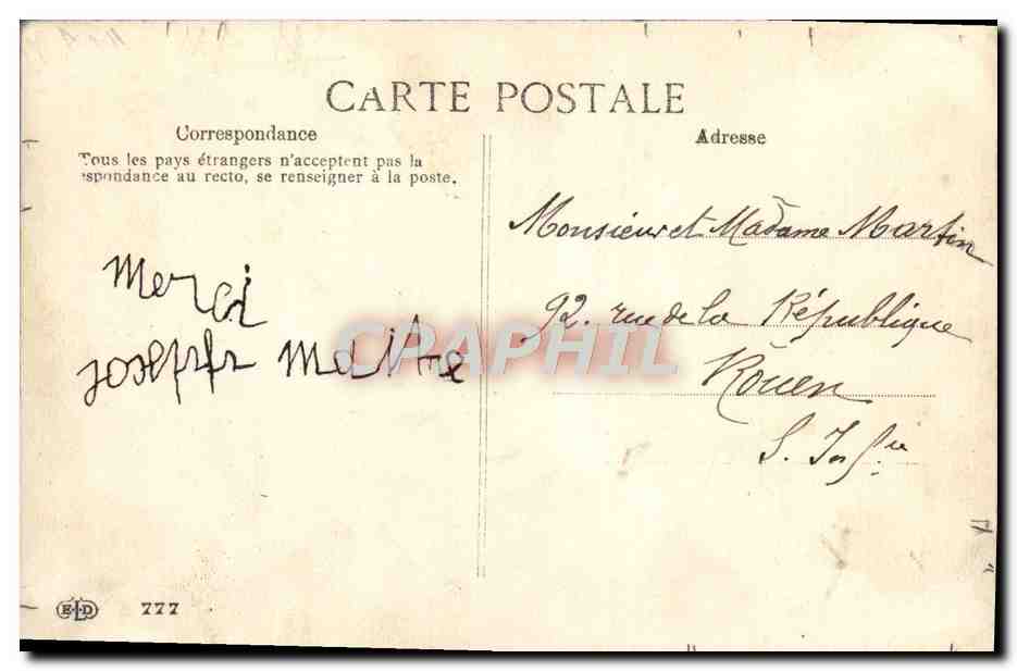CPA Fantaisie Fleurs — Verso