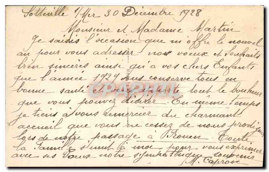 CPA Fantaisie Bonne annee — Rückseite