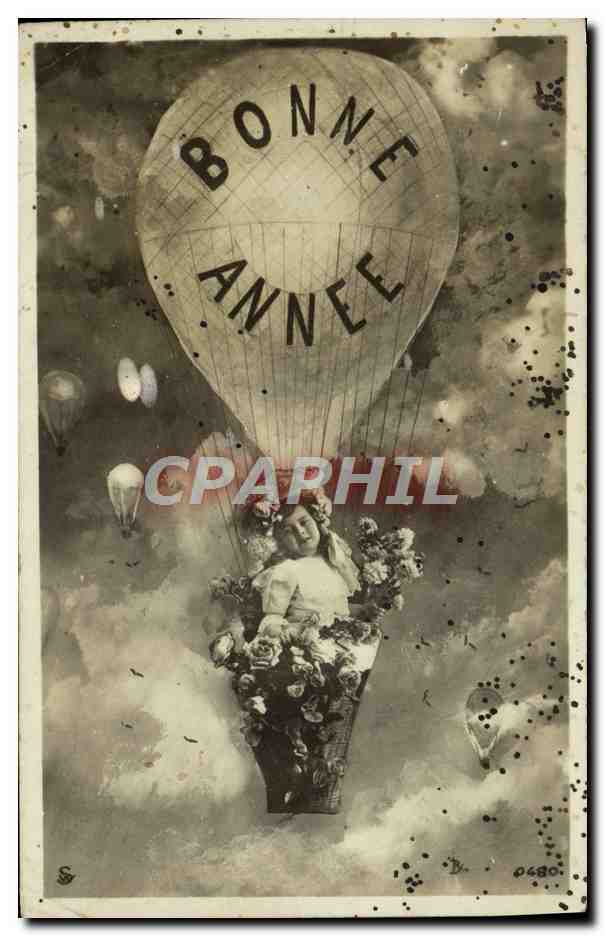 Antike Ansichtskarte Fantasie Kind mit Ballon