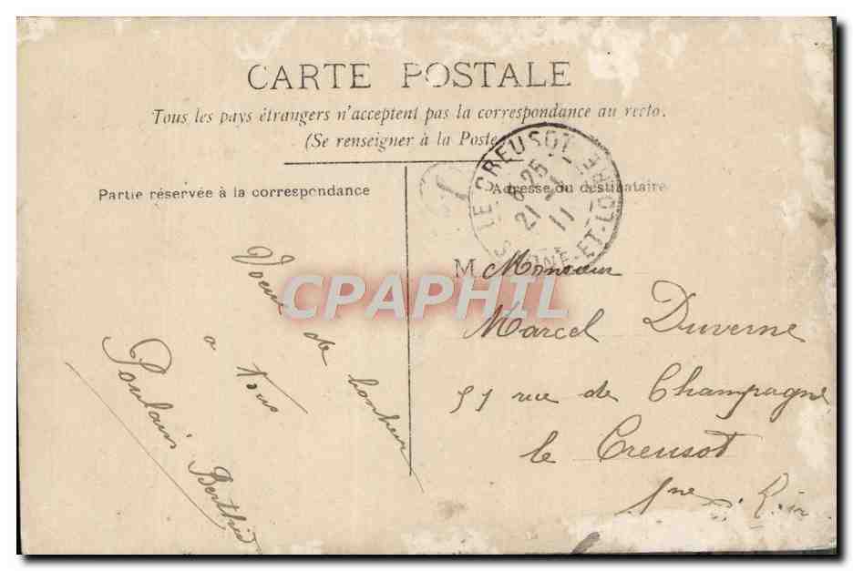 CPA Fantaisie Enfant Patissier — Verso