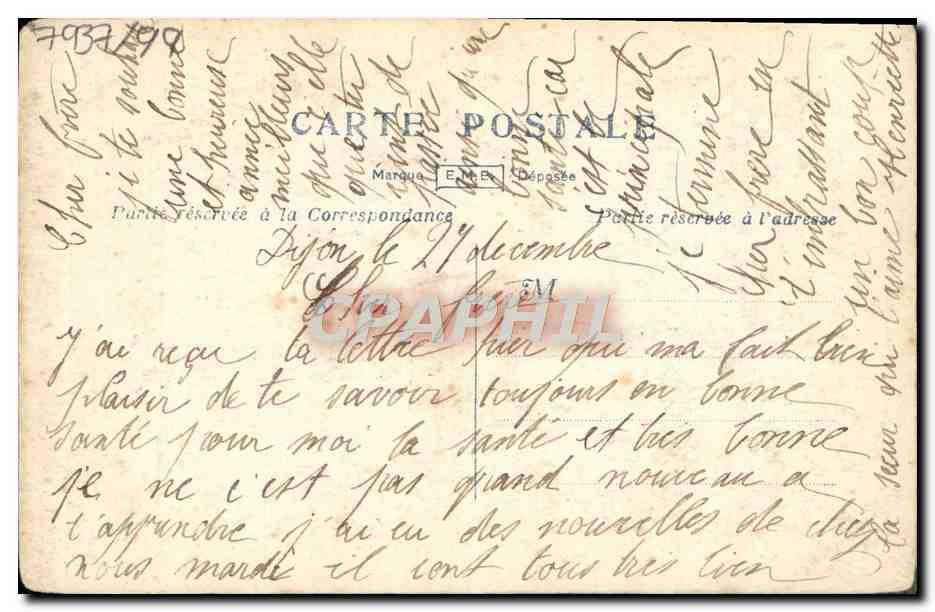 CPA Fantaisie Bonne annee Fer a cheval — Rückseite