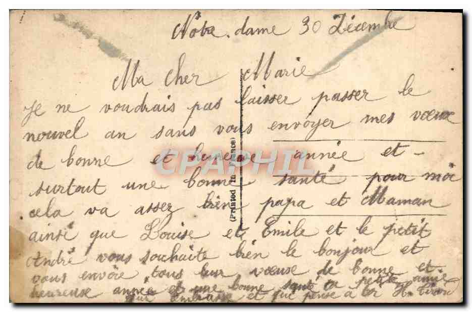 CPA Fantaisie Enfant — Rückseite