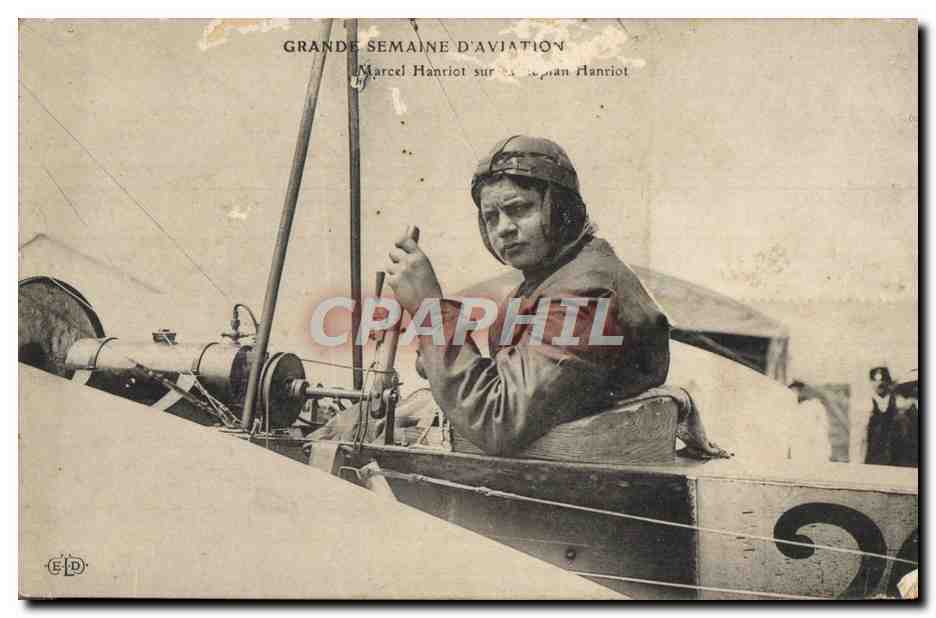 CPA Grande semaine d'aviation Marcel Hanriot