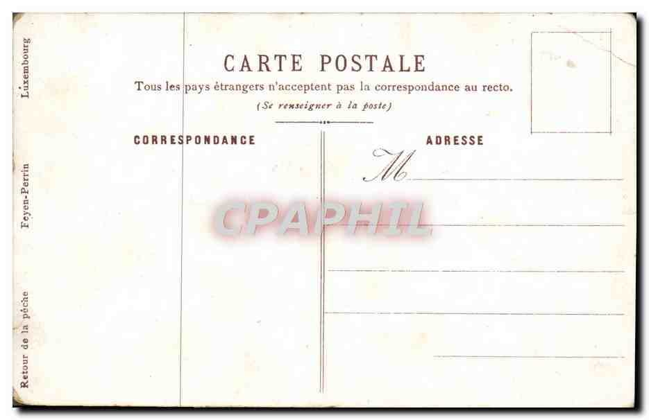 CPA Fantaisie Retour de la peche sFeyen Perrin Luxembourg Femmes — Verso
