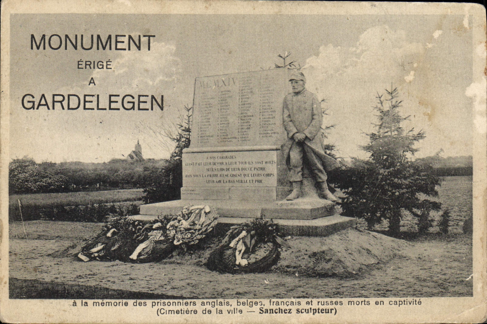 Cartolina d'epoca Monumento Militare di Gardelegen