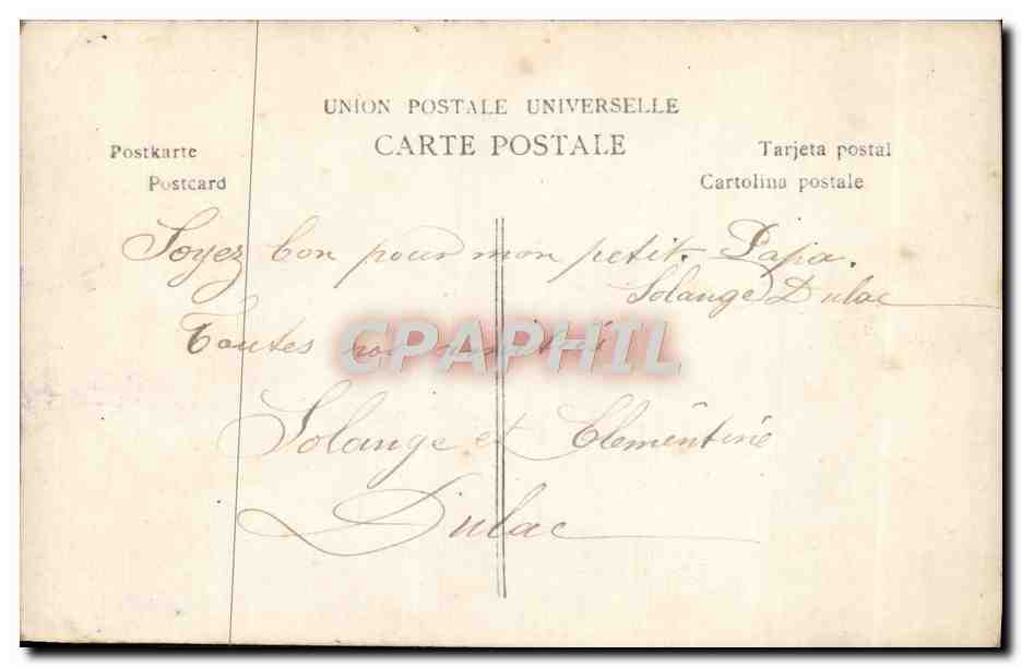 CPA Fantaisie Enfant — Verso