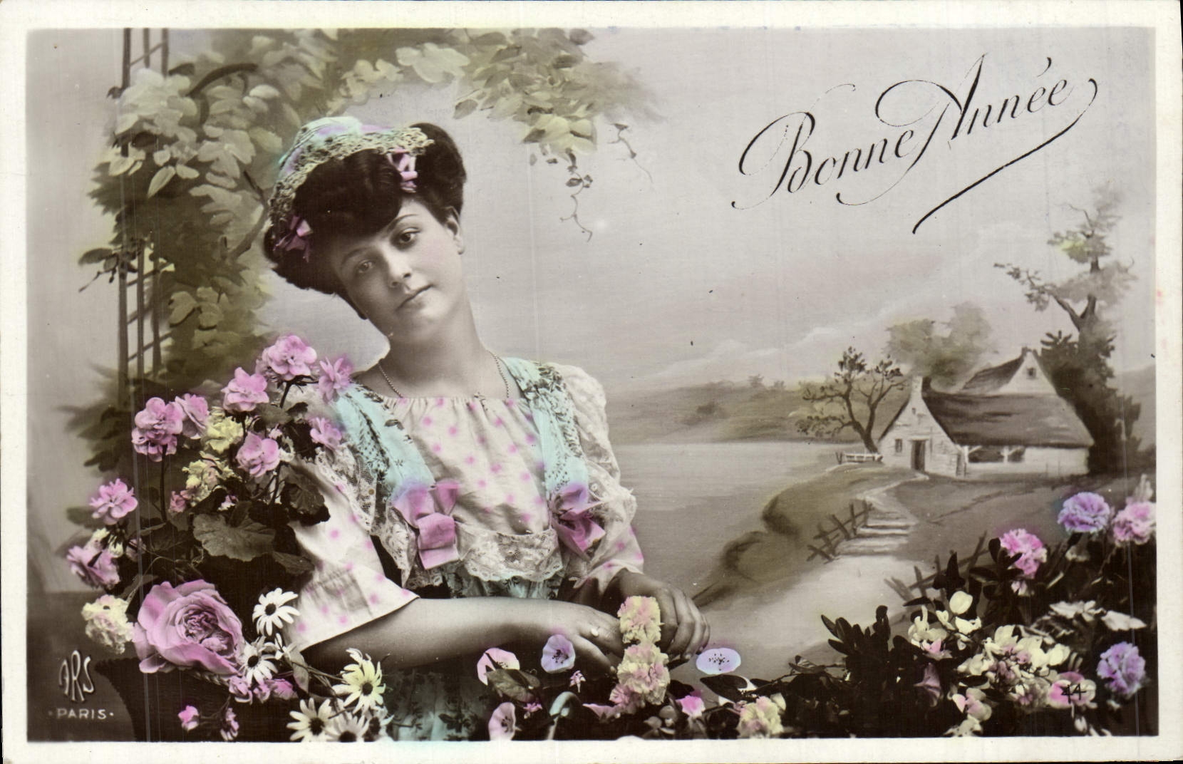 CPA Fantaisie Femme Bonne Annee