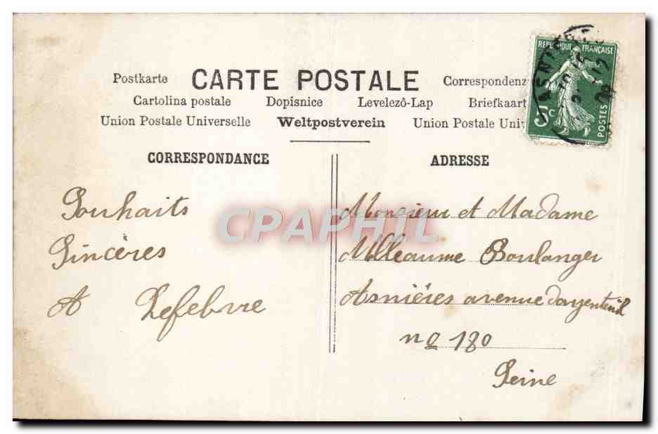 CPA Fantaisie Femme Bonne Annee — Rückseite