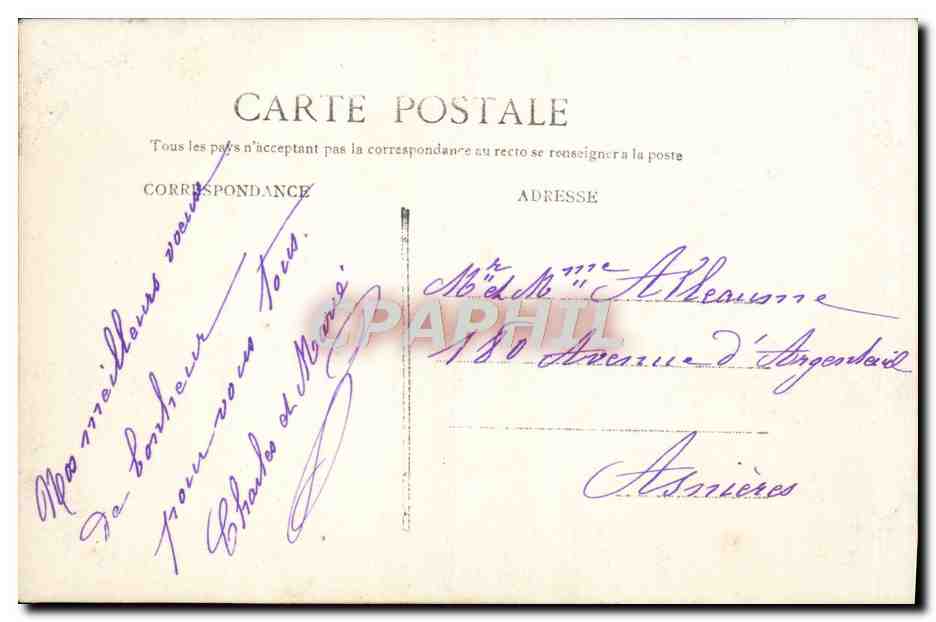CPA Fantaisie Enfant Bonne Annee — Rückseite