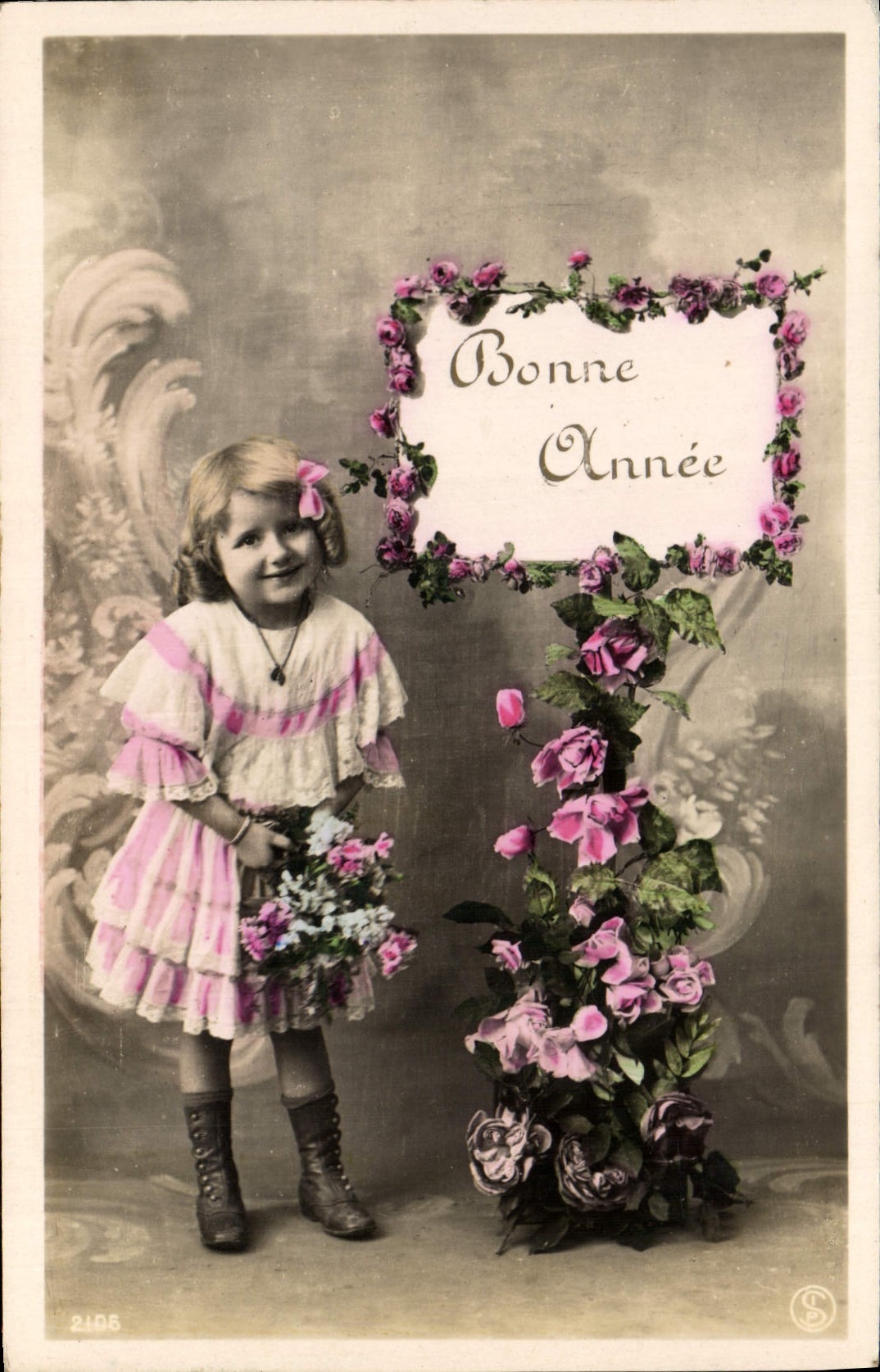 CPA Fantaisie Enfant Bonne Annee