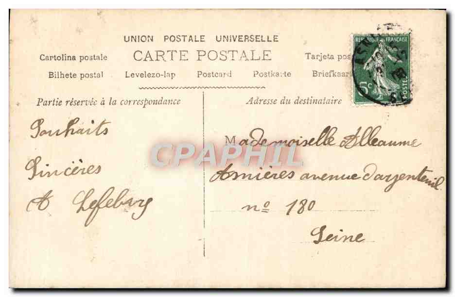 CPA Fantaisie Enfant Bonne Annee — Verso