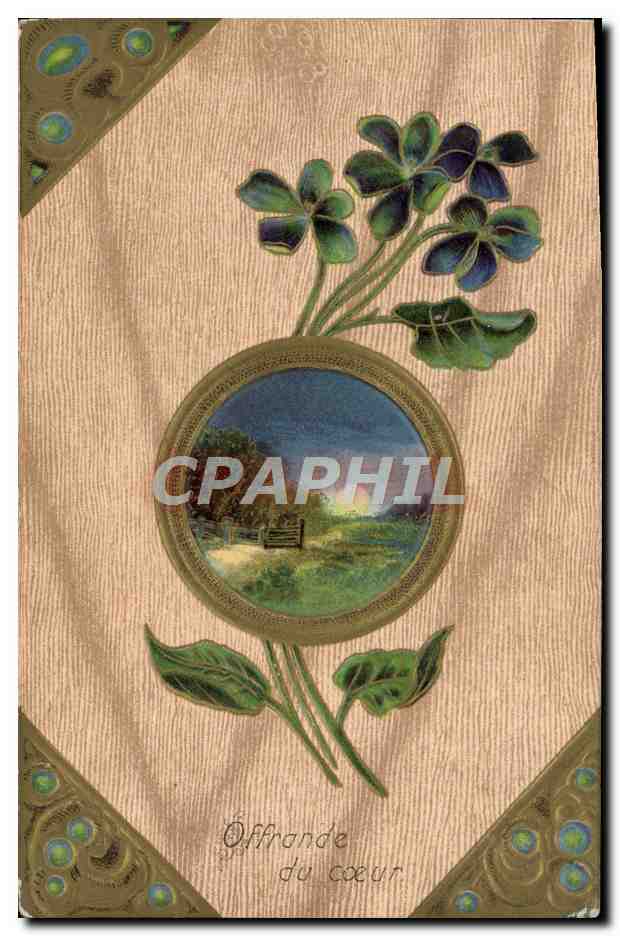 CPA Fantaisie Fleurs Offrande Du Coeur
