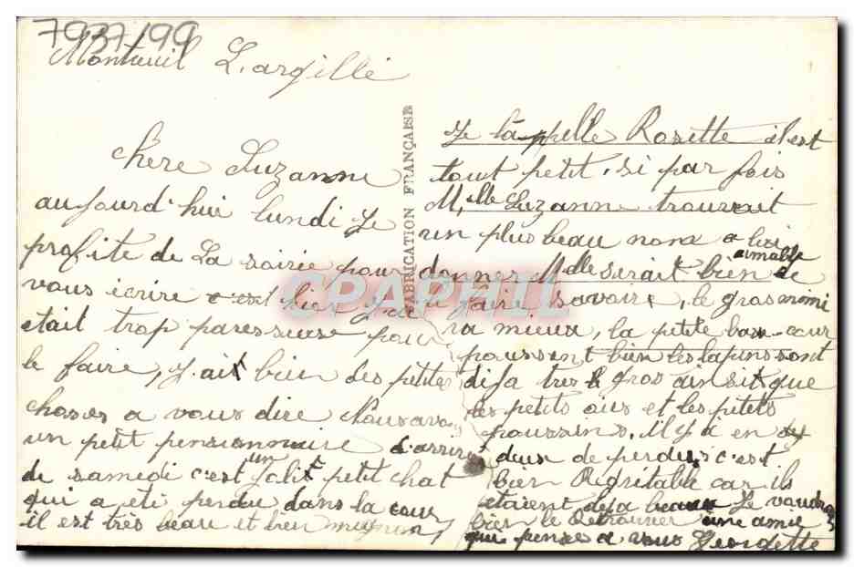 CPA Fantaisie Bons Souvenirs — Rückseite