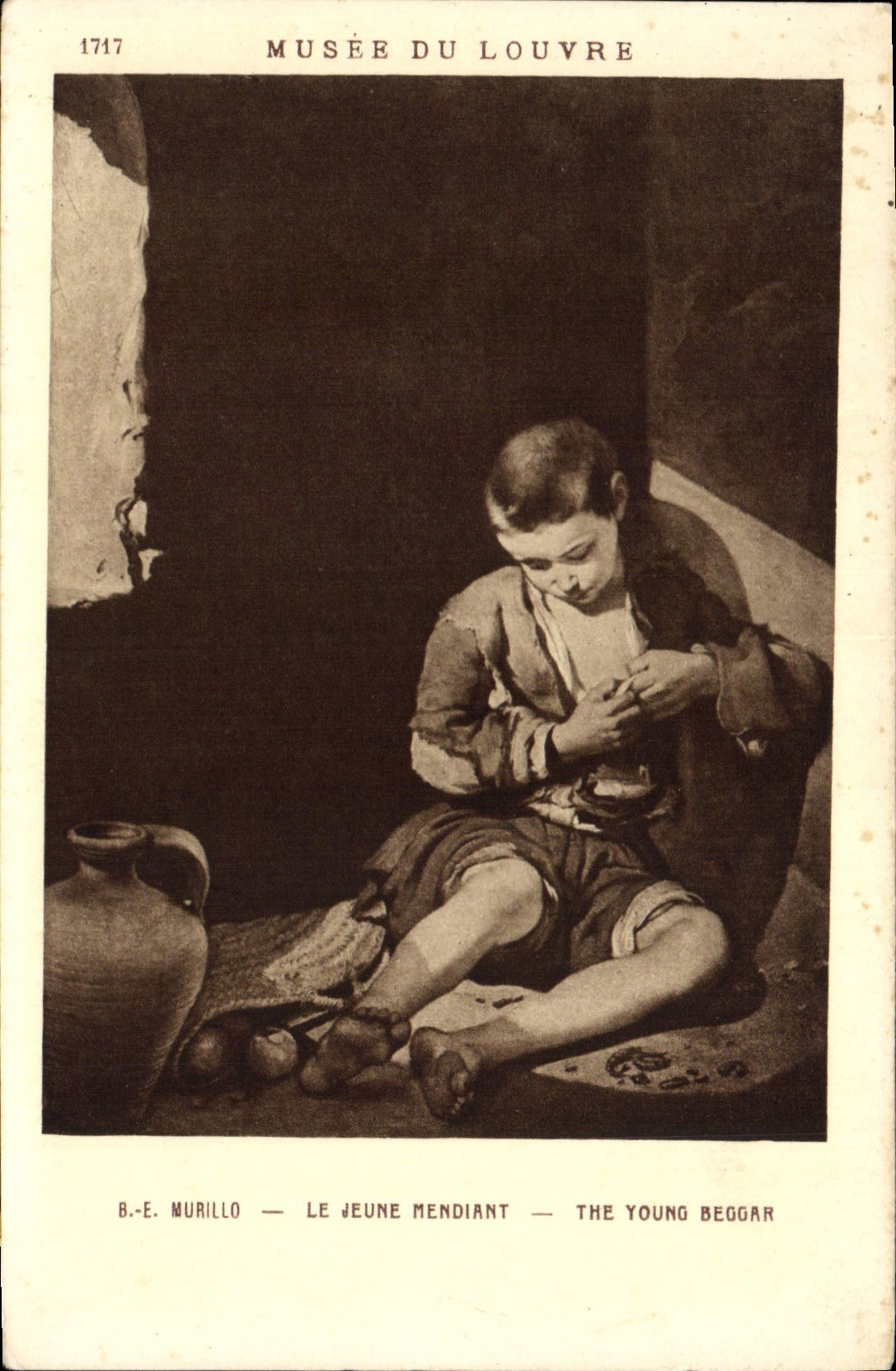 CPA Paris Musee du Louvre Murillo Le jeune mendiant