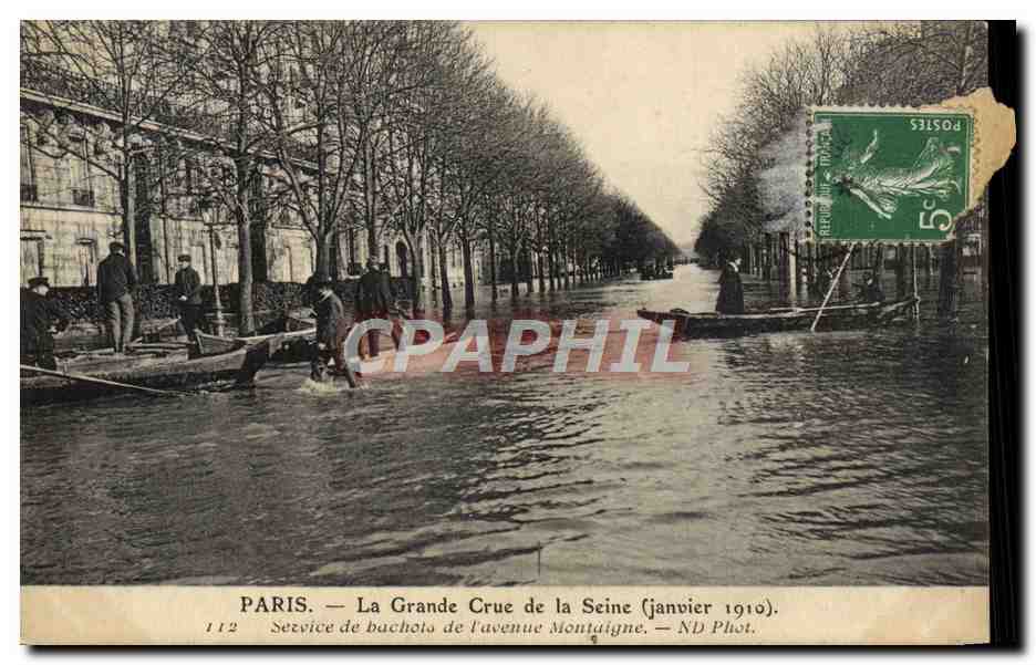 PARIS — La Grande Crue de la Seine (janvier 1910) — ND Phot. n° 112