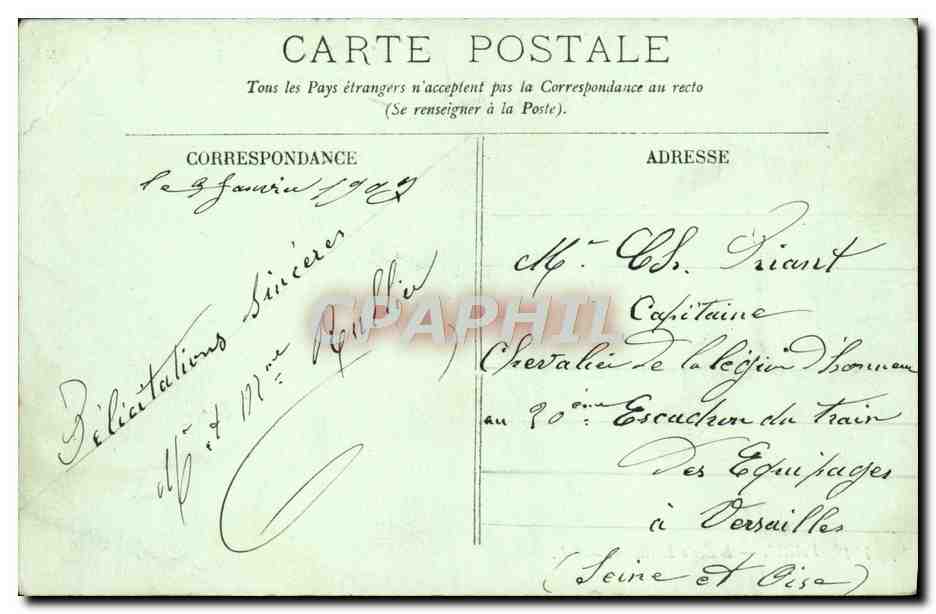 CPA Paris L'Ecole Militaire — Verso