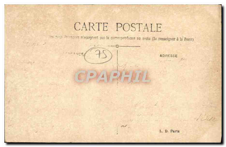 CPA Paris L'Arc de Triomphe du Carrousel — Rückseite