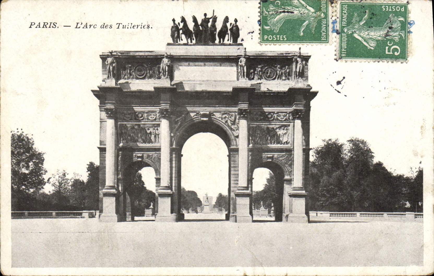 CPA Paris L'Arc des Tuileries