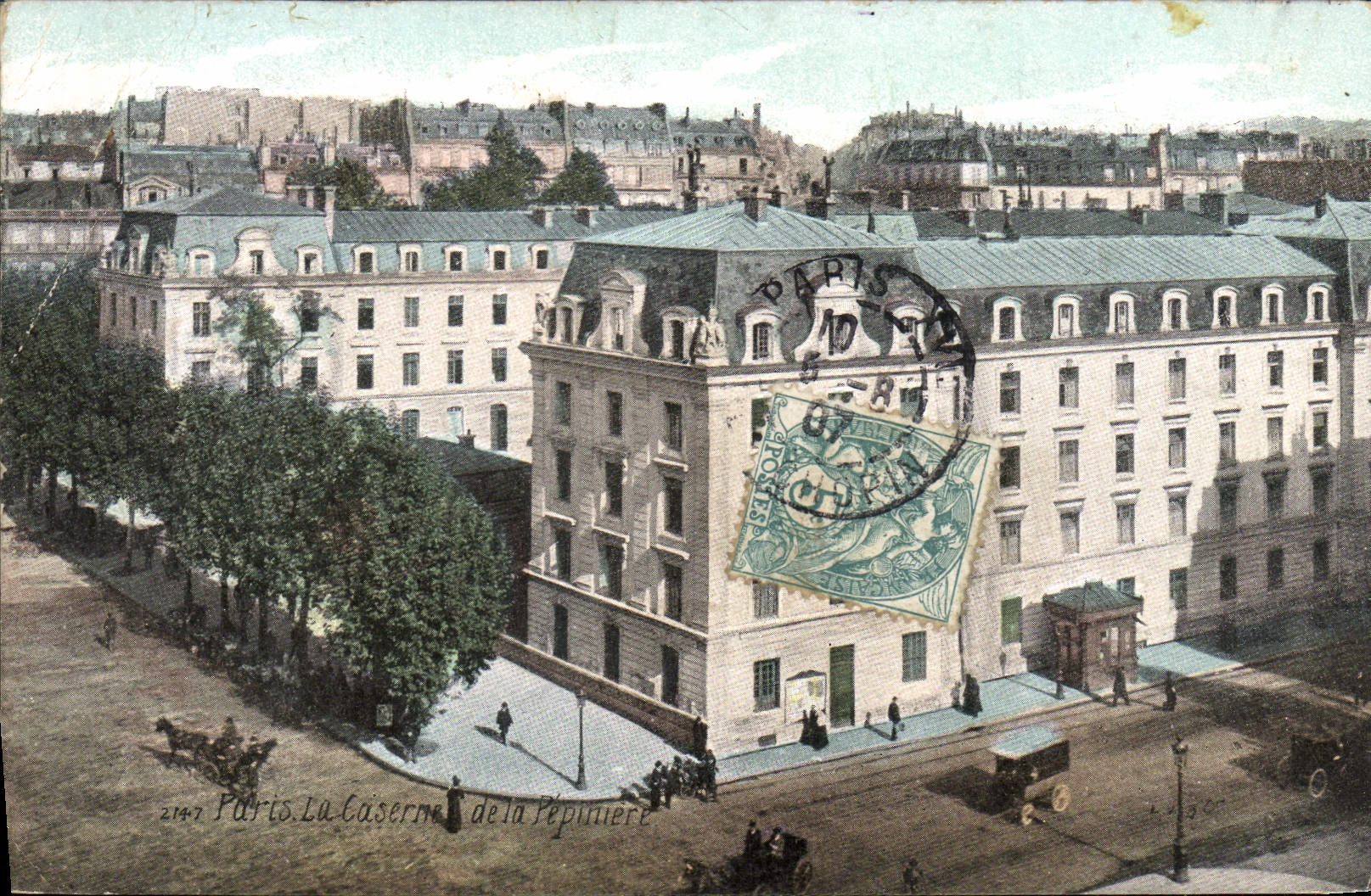 CPA Paris La Caserne de la Pepiniere Militaria