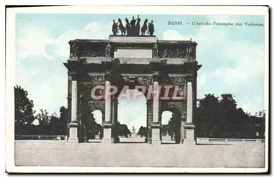 CPA Paris Arc de Triomphe aux Tuileries