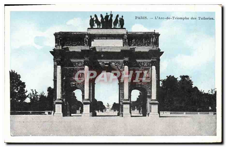 CPA Paris Arc de Triomphe aux Tuileries